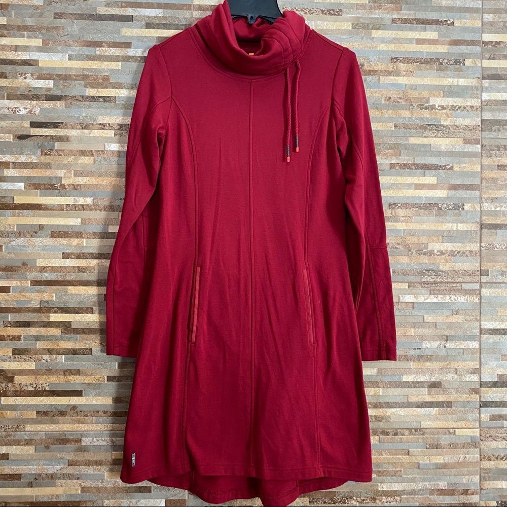 Lole Cowl Neck Dress Long Sleeve Pockets Medium